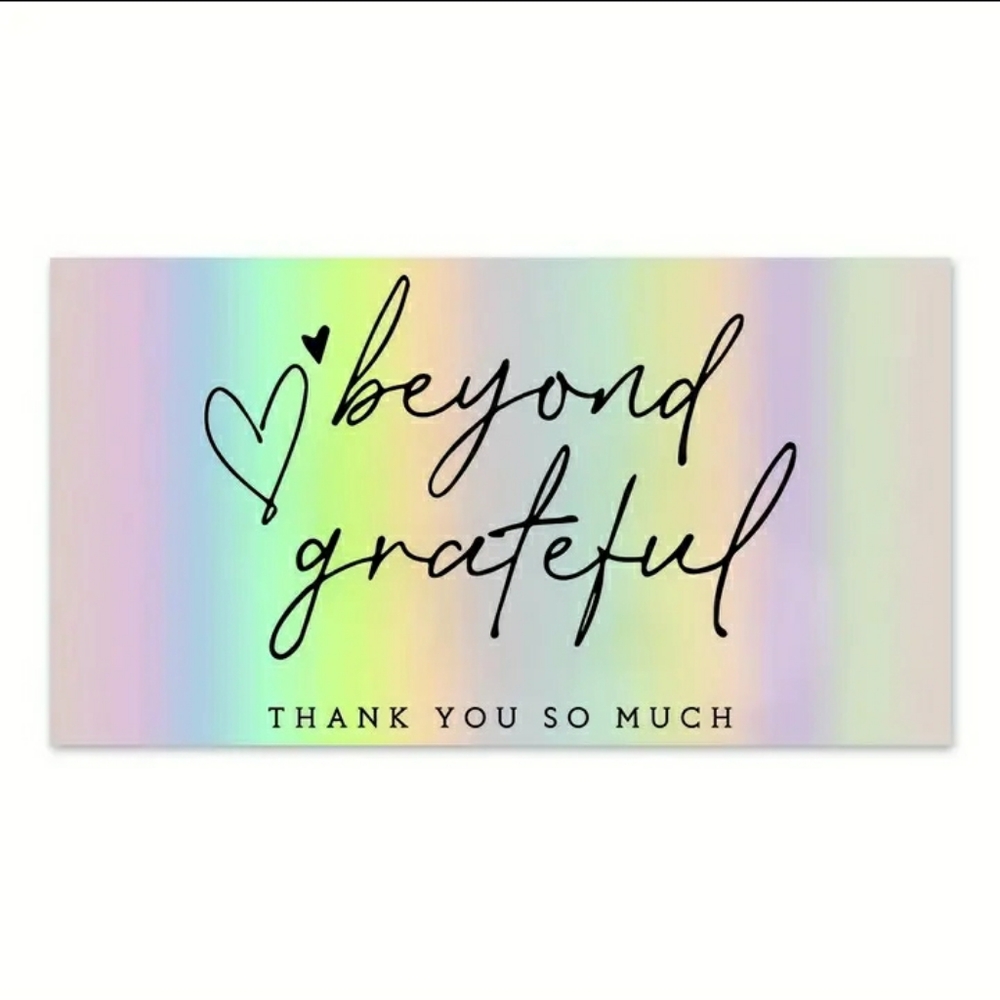 NWT holograph Thank you cards 50 pc beyond grateful